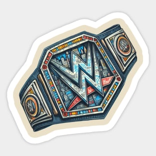 Wrestling belt Sticker